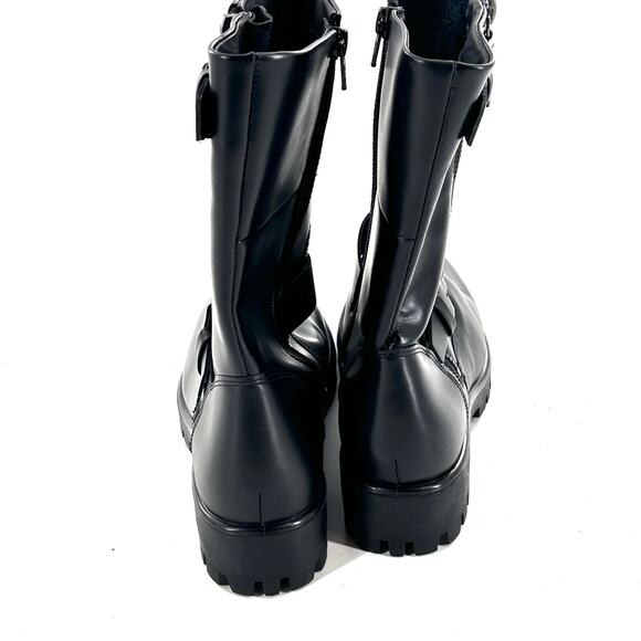 Ecco Modtray Moto Boots 5.5 36 Black NWOT Leather Ankle Booties Biker Grunge 90s - Picture 6 of 10